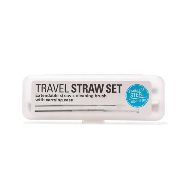 Kikkerland Travel Straw Set