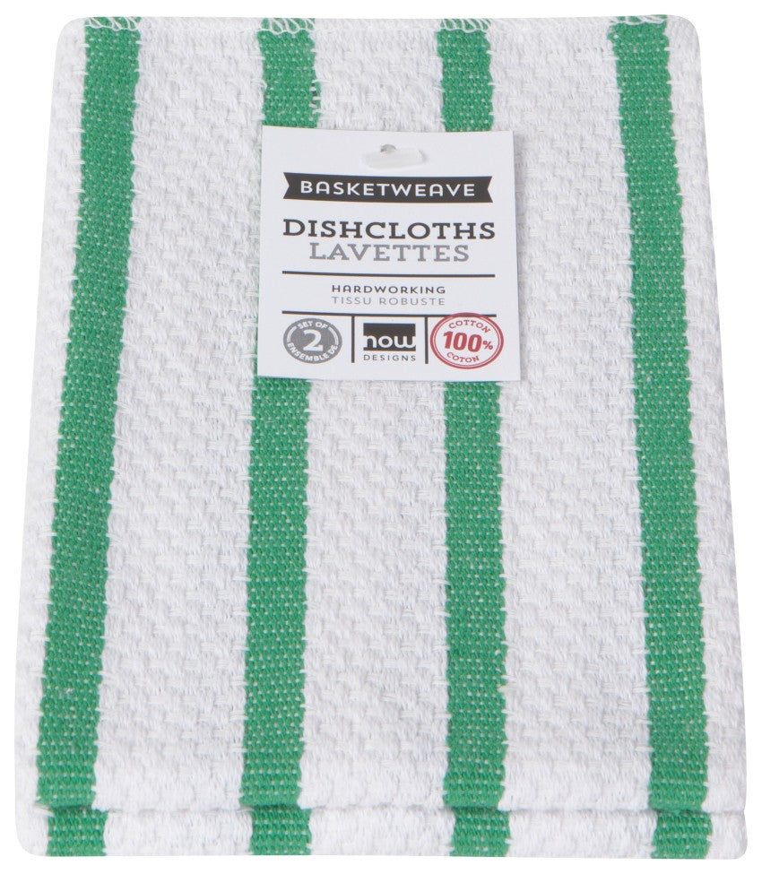 Now Designs Greenbriar Basketweave Dishcloths Set of 2