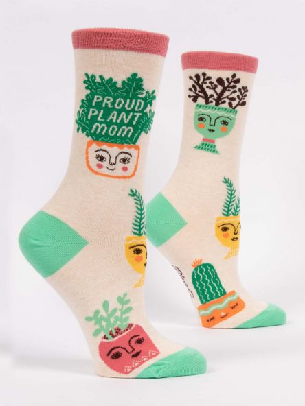 Blue Q Women's Crew Socks Proud Plant Mom