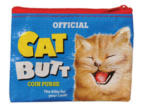 Blue Q Coin Purse Cat Butt