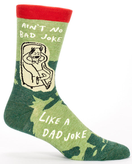 Blue Q Men's Crew Socks Ain't No Bad Joke Like A Dad Joke