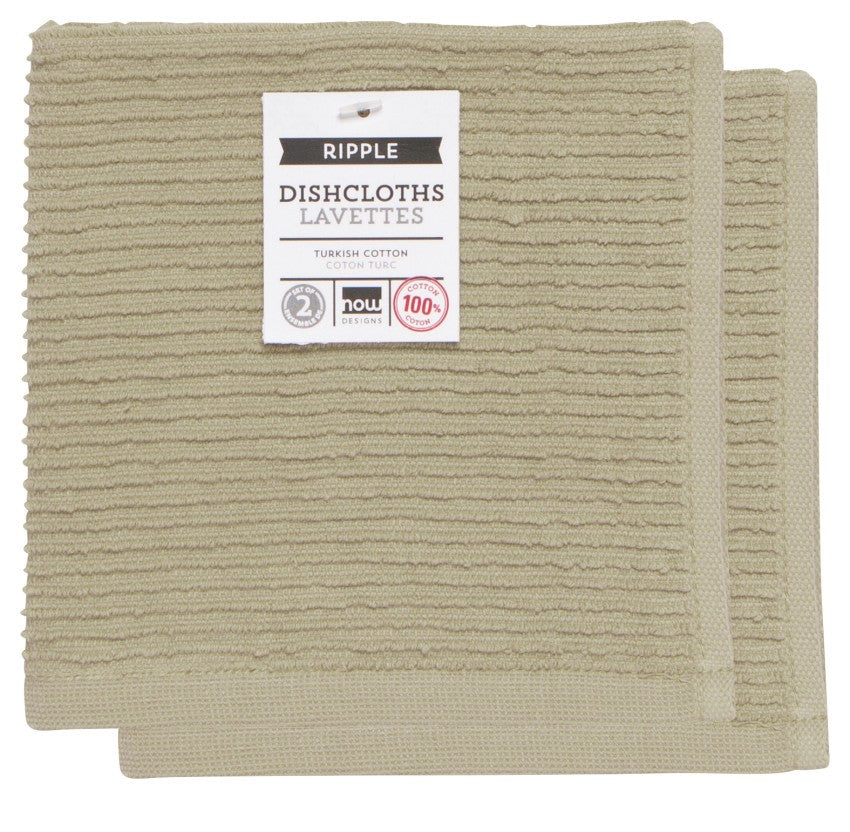Now Designs Sandstone Ripple Dishcloth Set of 2
