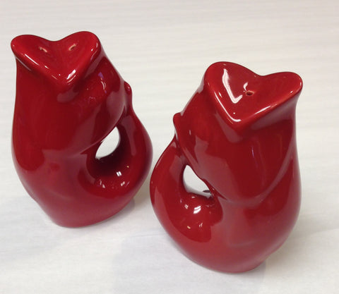 Gurgle Pot Salt and Pepper Set Bright Red