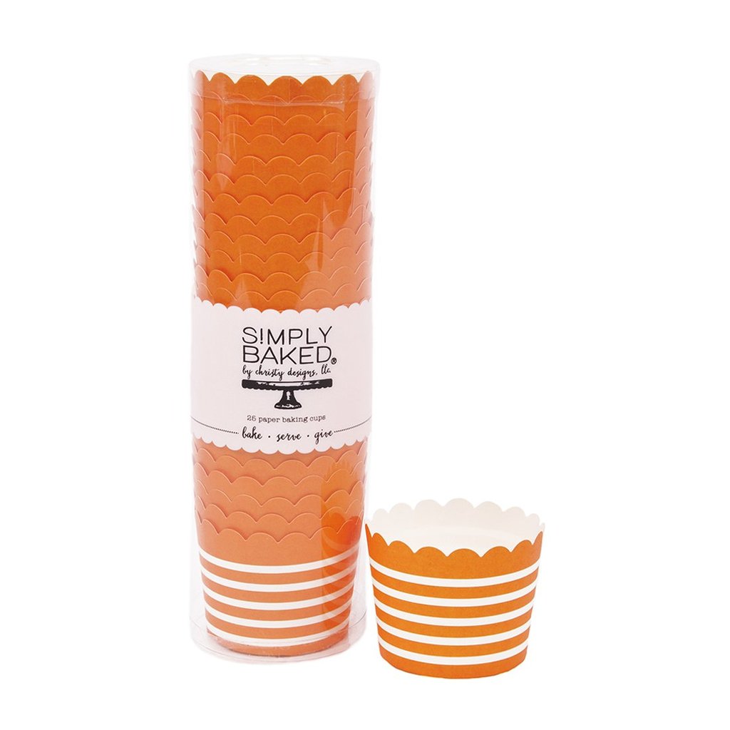 Simply Baked Tangerine Horizontal Baking Cups