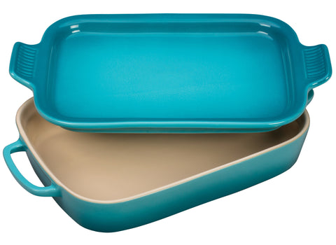 Le Creuset Caribbean Rectangular Dish with Platter Lid