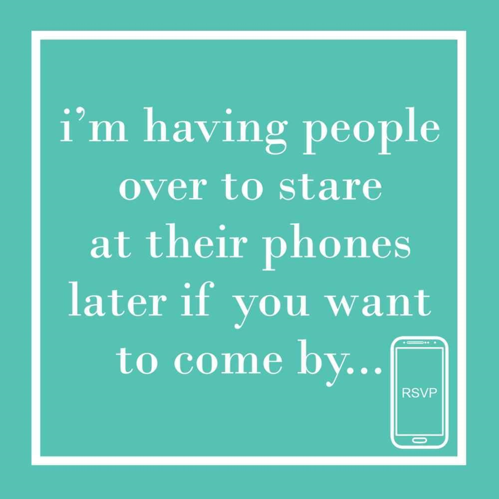 PPD Cocktail Napkins Having People Over To Stare at Their Phone