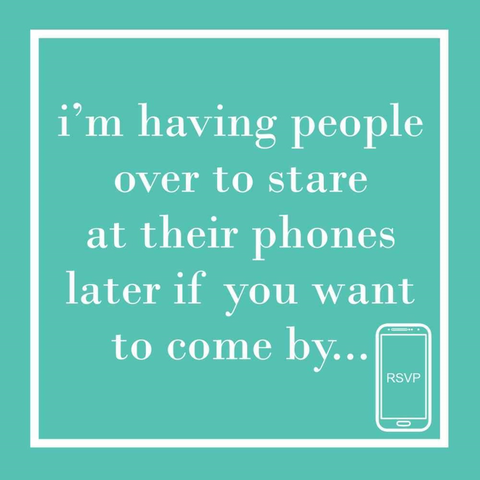 PPD Cocktail Napkins Having People Over To Stare at Their Phone