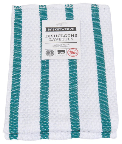 Now Designs Peacock Basketweave Dishcloths Set of 2