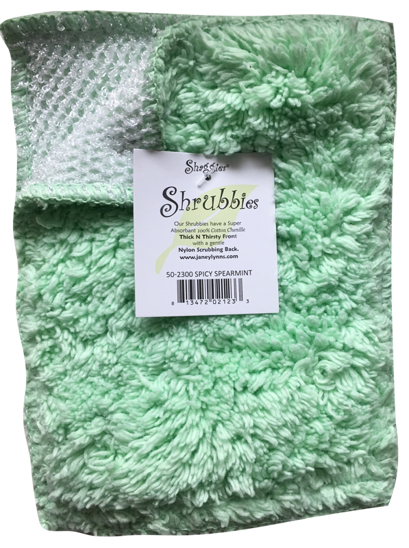 Janey Lynn's Designs Shrubbies Dishcloth Spicy Spearmint Set of Two