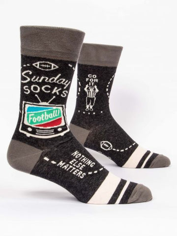 Blue Q Men's Crew Socks Sunday Socks, Nothing Else Matters