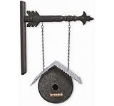 K & K Interiors Tin Round Birdhouse Hanging Ornament