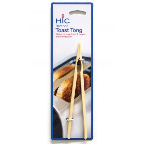HIC 6.75" Bamboo Toast Tong