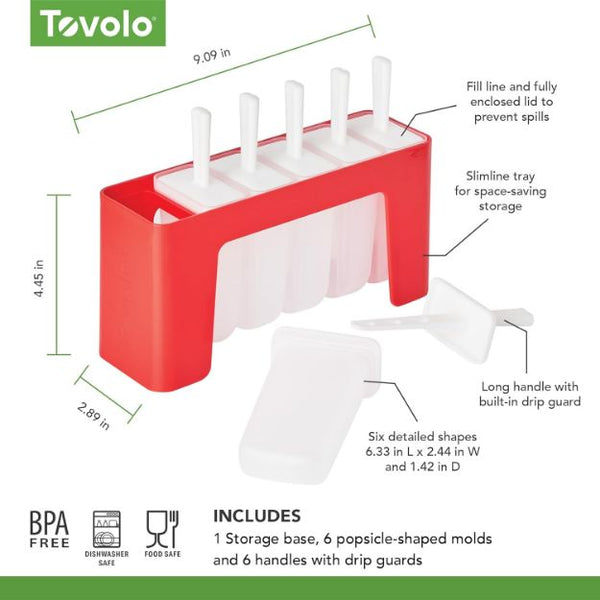 Tovolo Modern Ice Pop Molds 6pc