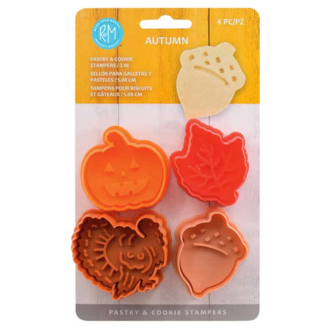R&M Autumn Pastry & Cookie Stampers Set /4