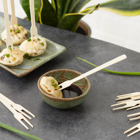 RSVP Bamboo 6in Appetizer Fork - 50 Ct
