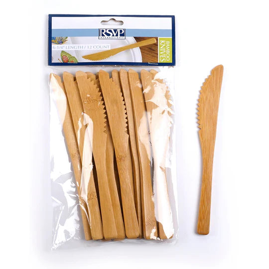 RSVP Bamboo Kitchen Utensil 12 Piece Set, Knife Set