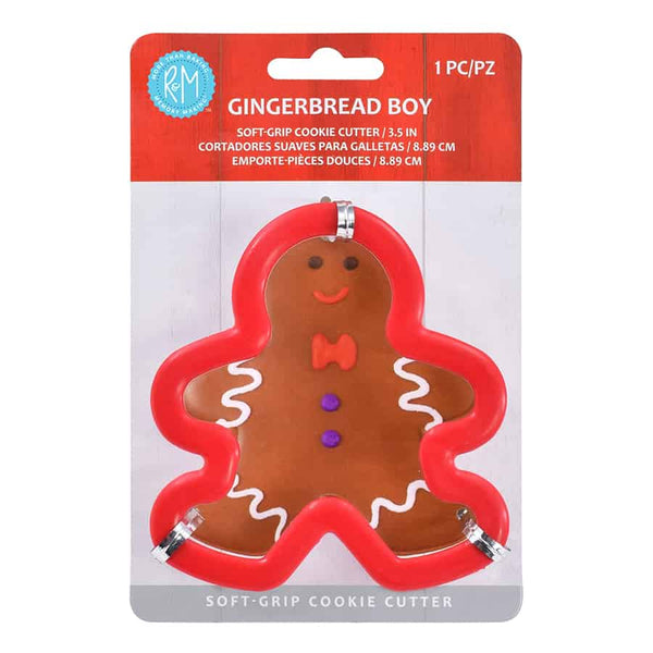 R&M Gingerbread Boy Soft-Grip Cookie Cutter 3.5″