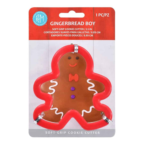 R&M Gingerbread Boy Soft-Grip Cookie Cutter 3.5″
