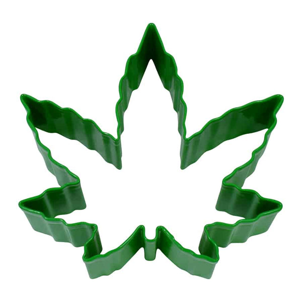 R&M Marijuana Leaf Cookie Cutter (Green, 4″)