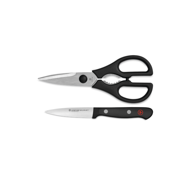 Wusthof Gourmet 2-Piece Paring Knife and Shears Utility Set
