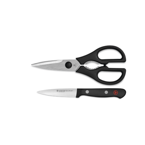 Wusthof Gourmet 2-Piece Paring Knife and Shears Utility Set