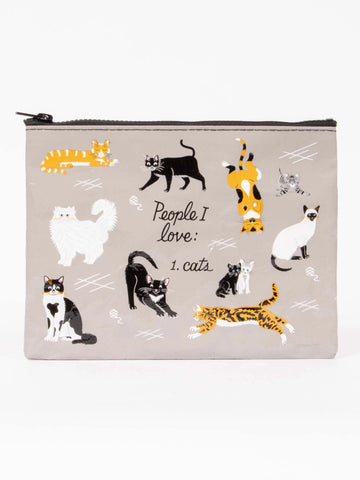 Blue Q I Love Cats Zipper Pouch