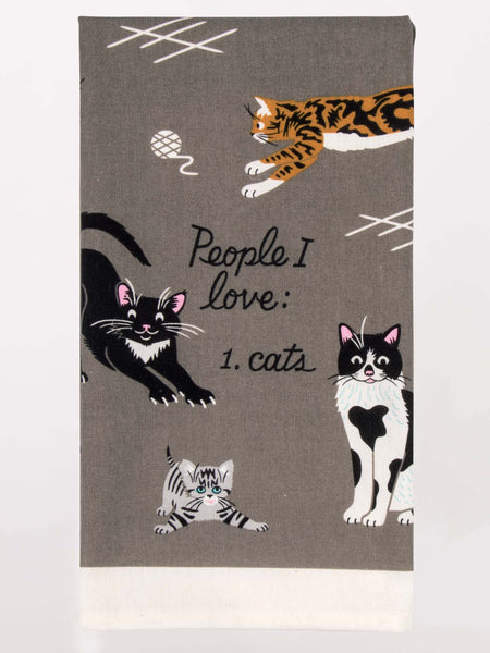 Blue Q People I Love, Cats Dishtowel