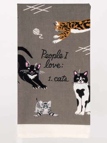 Blue Q People I Love, Cats Dishtowel