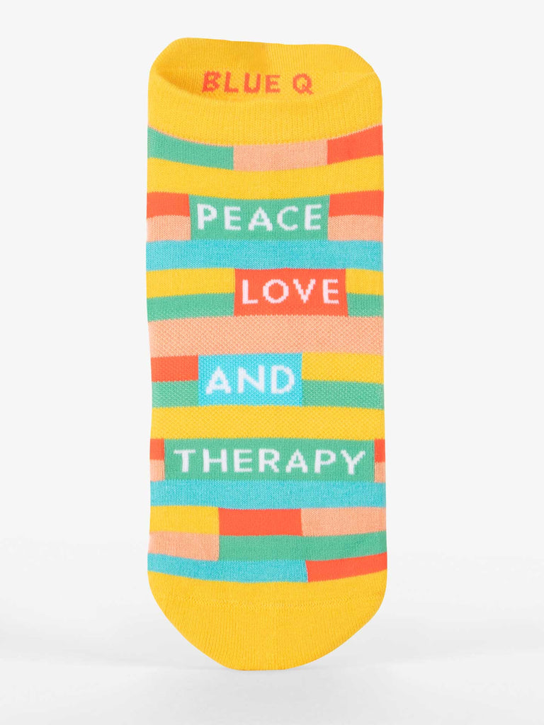 Blue Q Peace & Therapy Sneaker Socks