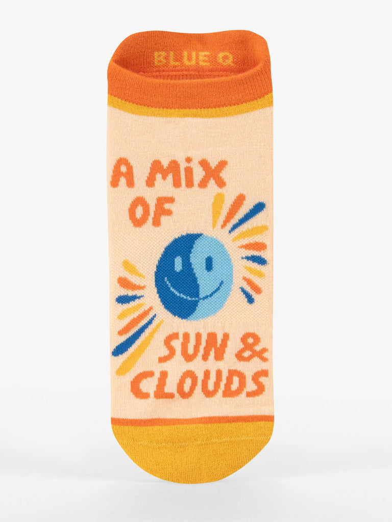 Blue Q Sneaker Socks Sun & Clouds