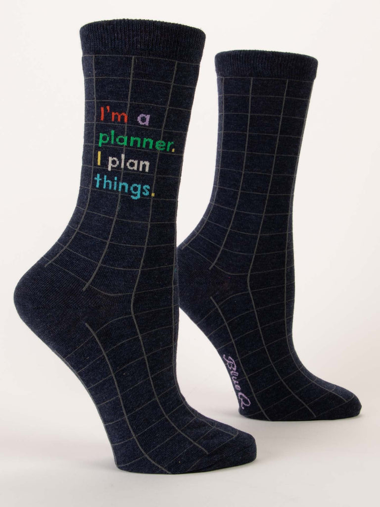 Blue Q I'm a Planner Crew Socks