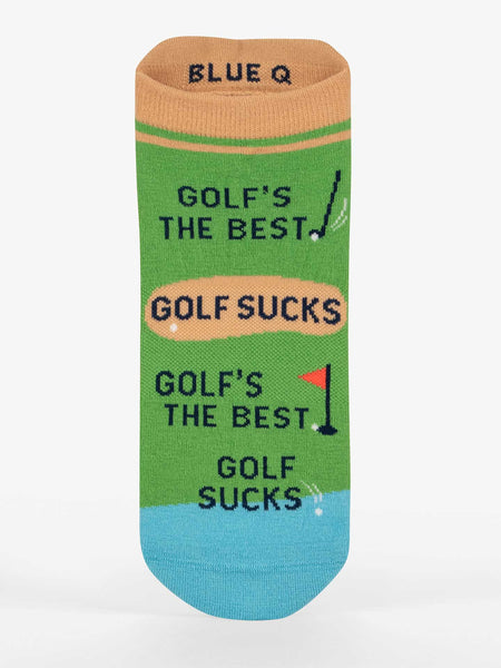 Blue Q Golf Sucks Sneaker Socks