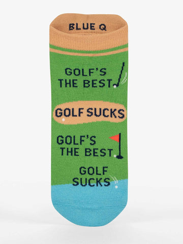 Blue Q Golf Sucks Sneaker Socks