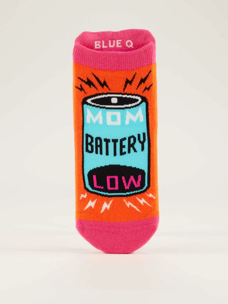 Blue Q Mom Battery Sneaker Socks