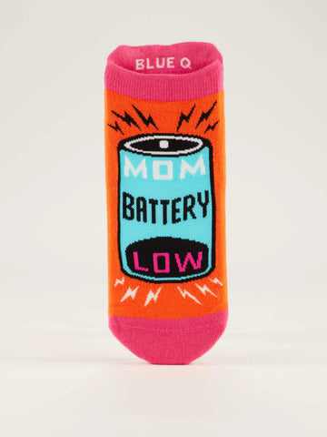 Blue Q Mom Battery Sneaker Socks