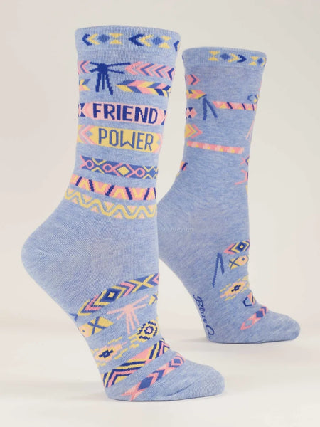 Blue Q Friend Power W-Crew Socks