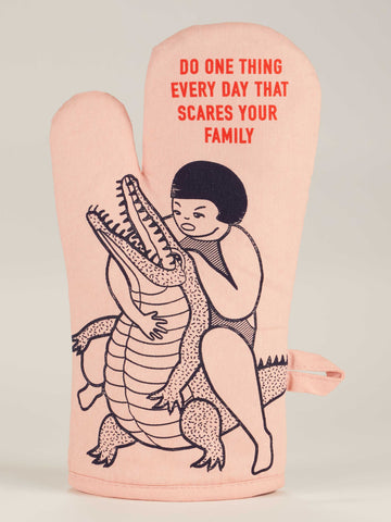 Blue Q Oven Mitt Scares Family