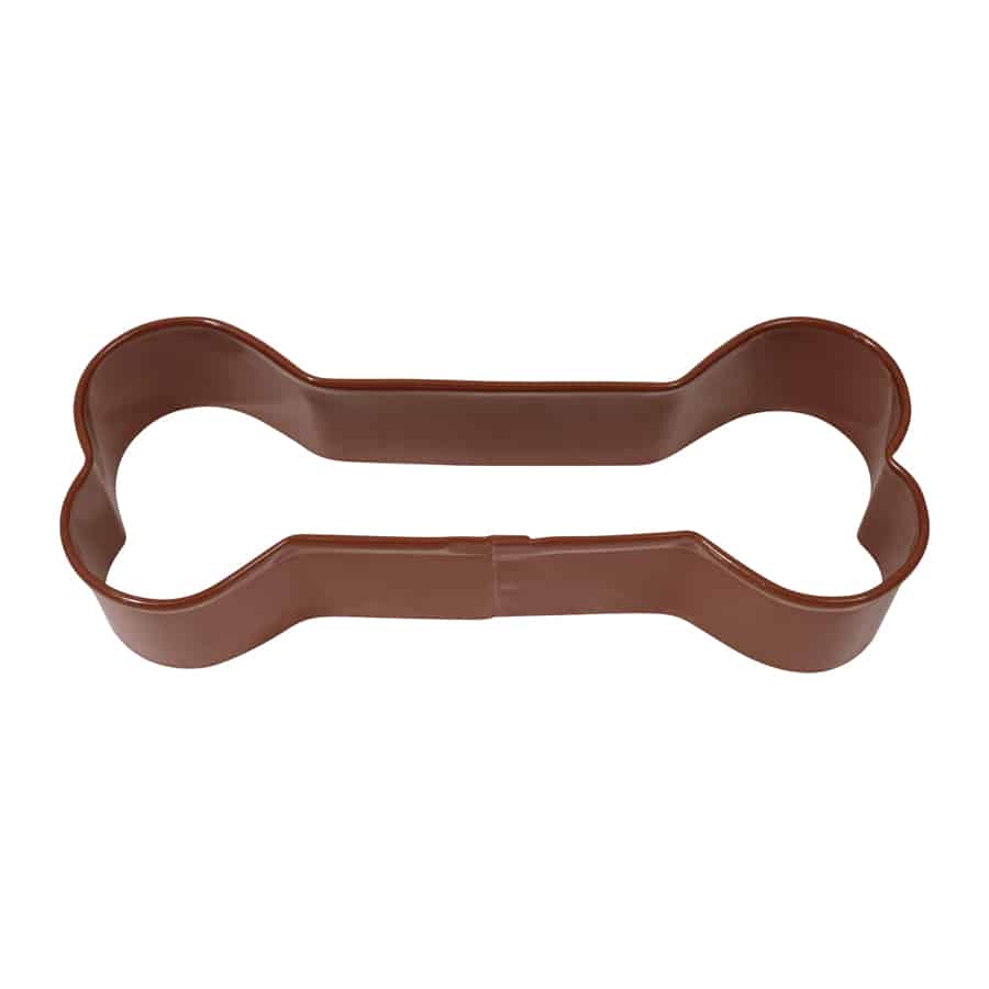 R&M Brown Dog Bone Cookie Cutter 4.5"