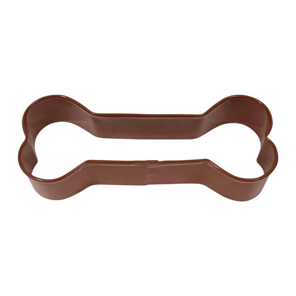 R&M Brown Dog Bone Cookie Cutter 4.5"