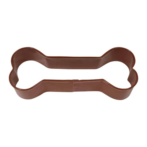 R&M Brown Dog Bone Cookie Cutter 4.5"