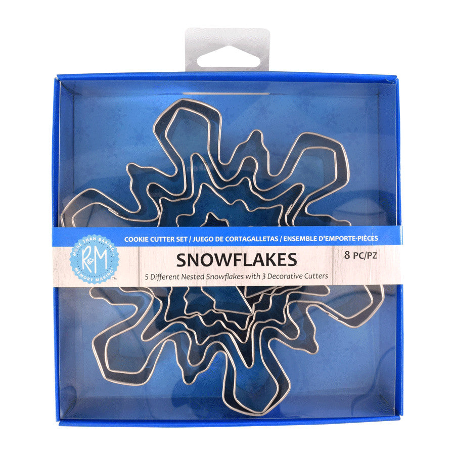 R&M Snowflake 8Pc Cookie Cutter Set