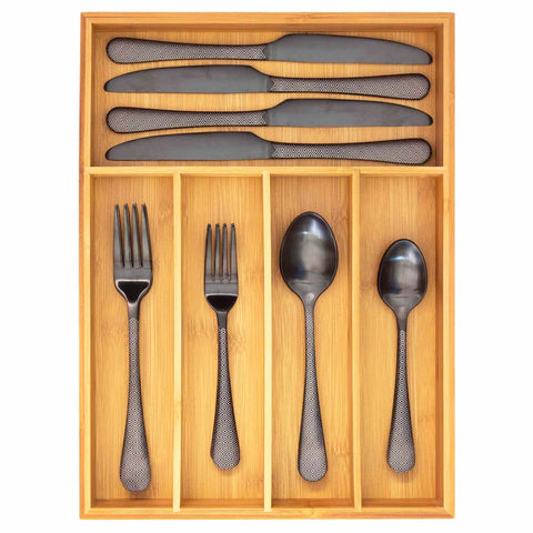 Totally Bamboo Flatware Drawer Organizer