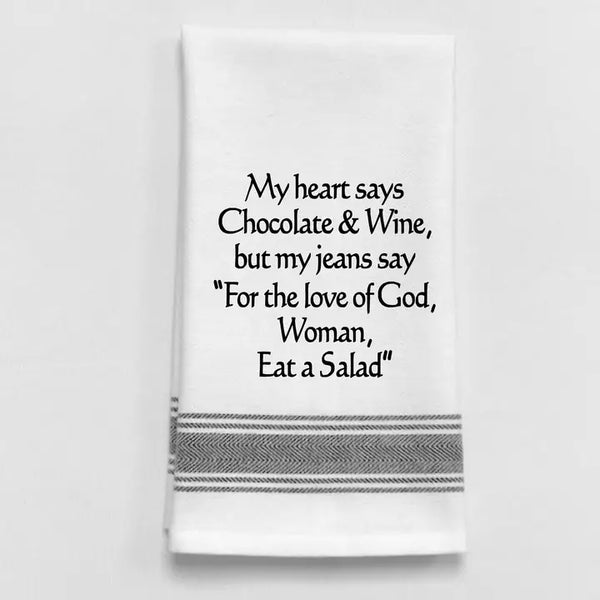Wild Hare Heart Says Chocolate Towel