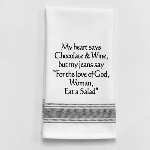 Wild Hare Heart Says Chocolate Towel