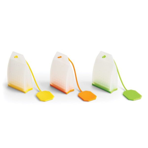 HIC Kitchen Silicone Tea Bag Infuser, Set of 3