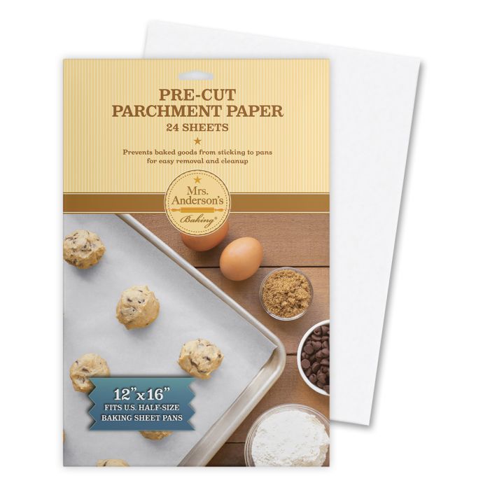 HIC Mrs. Anderson's Baking Pre-Cut Parchment Paper Sheets, 24ct