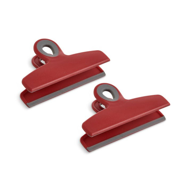 HIC Kitchen Large Bag Clips, Red, Set of 2