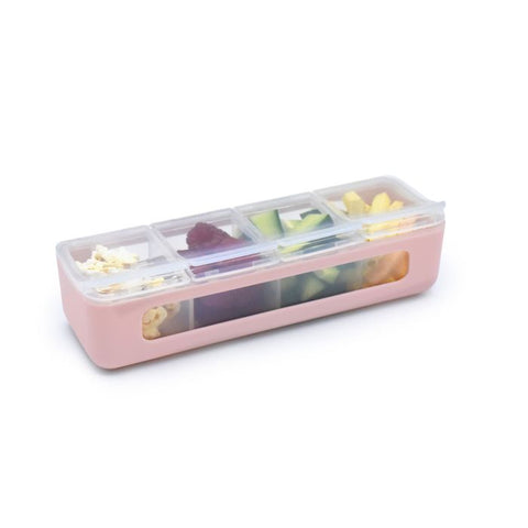 HIC 4 Compartment Snackle Box, Pink