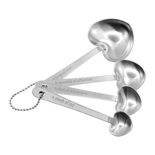 R&M Stainless Steel Measuring Spoon Set Hearts