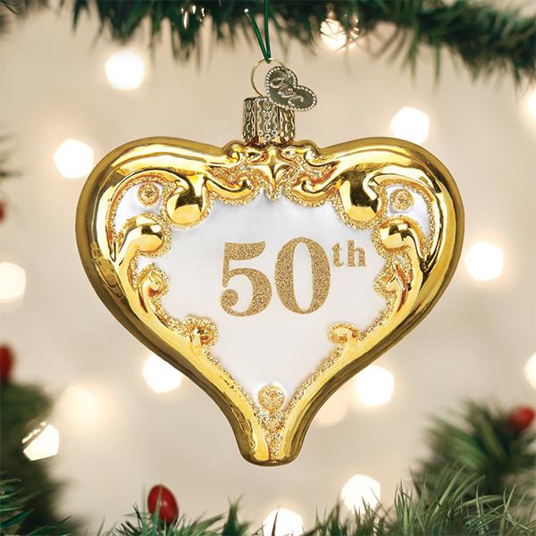 Old World Christmas 50th Anniversary Heart Ornament